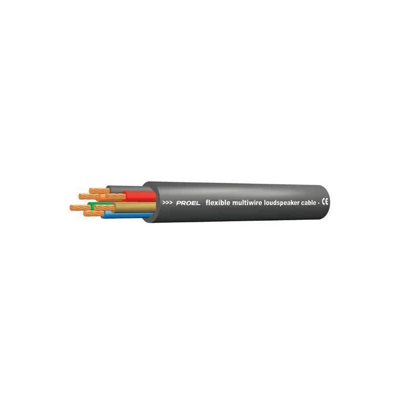 PROEL STAGE HPC660BK SPEAKER cables elastyczny kabel głośnikowy o 6 skręconych żyłach do głośników pasywnych